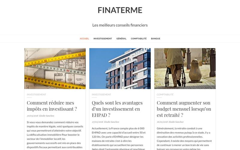 FINATERME : les meilleurs conseils financiers