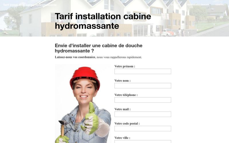 Demandez un devis pour la pose d'une cabine hydromassante
